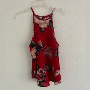 Red floral Abercrombie and fitch top